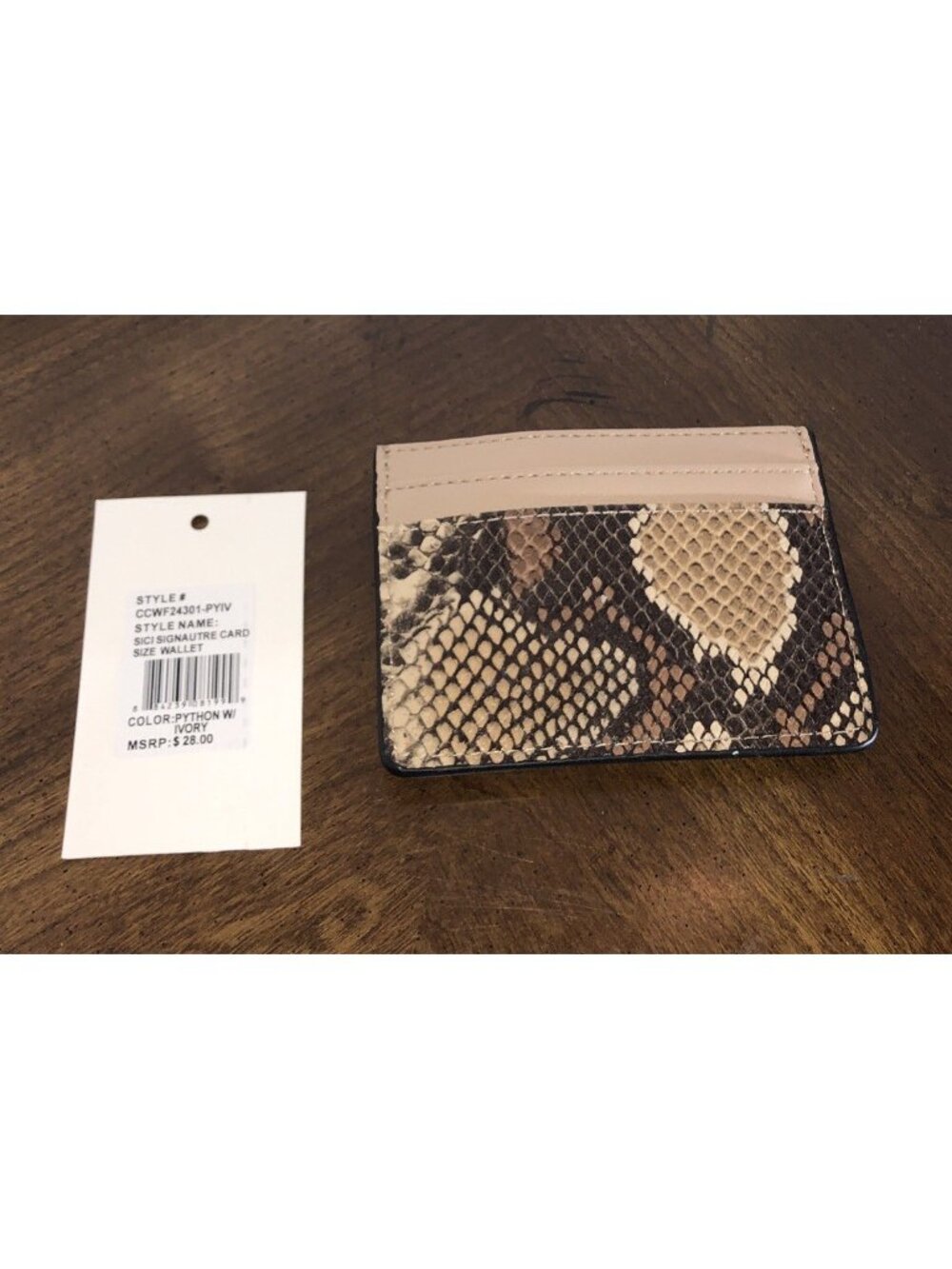 Cavalli Class Signature Card Wallet Python 4” x 3” - Picture 5 of 5